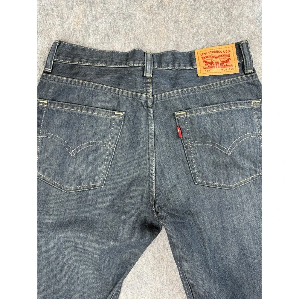 Levi's 514 Slim Fit Straight Leg Jeans Boys 18 Regular (29x29) Dark‎ Blue Denim